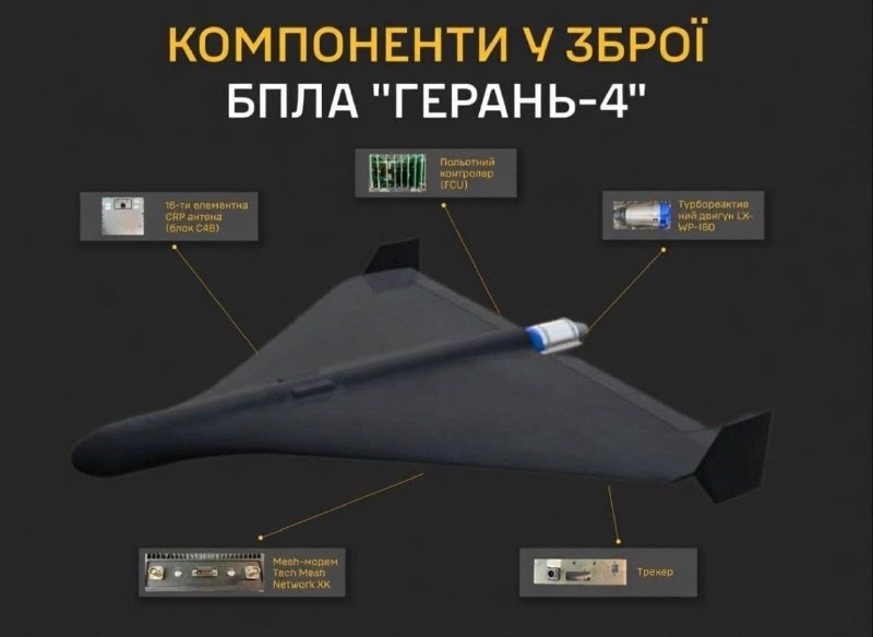 Украинская разведка сообщила о массовом применении российского БПЛА «Герань-4»