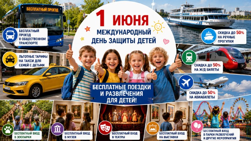 В ОП предложили сделать 1 июня днём бесплатных поездок и развлечений для детей