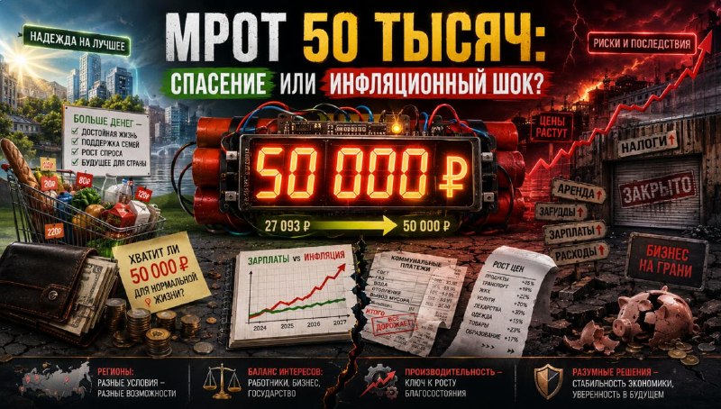 В Госдуме предложили поднять МРОТ до 50 тысяч рублей