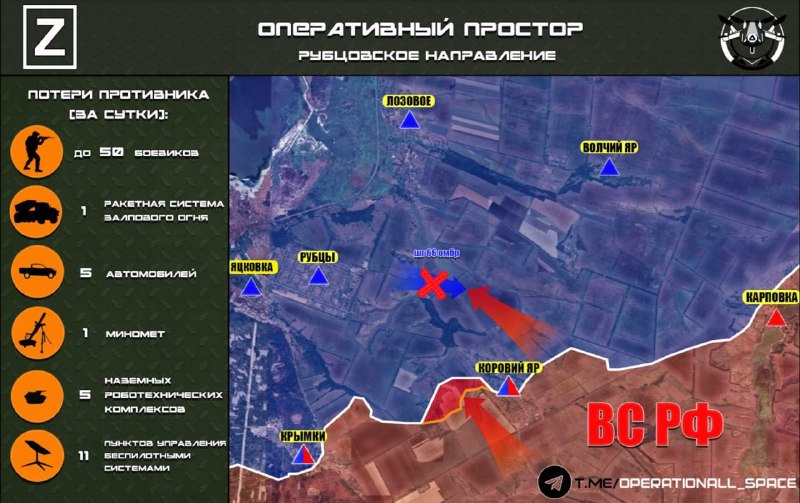 ГВ «Запад» отразила контратаку ВСУ в районе Корового Яра на Рубцовском направлении