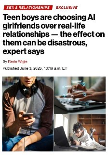 Подростки массово выбирают ИИ-подружек вместо реального общения