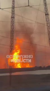 В Дагестане произошел мощный пожар