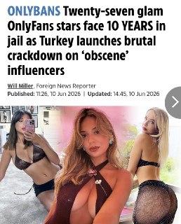 В Турции начали массовые задержания создательниц контента на OnlyFans