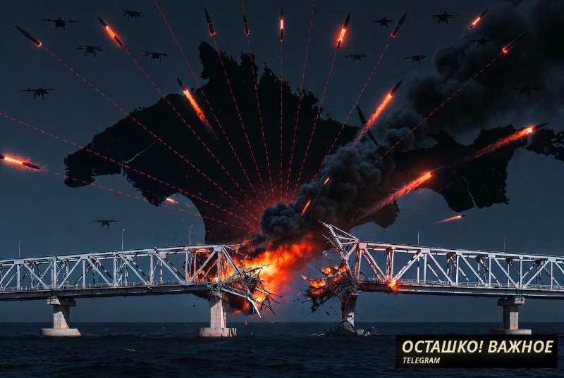 В Херсонской области в результате ночных атак противника повреждены мосты в районе Геническа и Чонгара