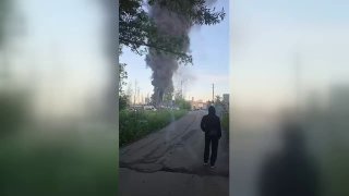 Массированная атака БПЛА по Реутову: дрон упал на территории предприятия, вызвав возгорание