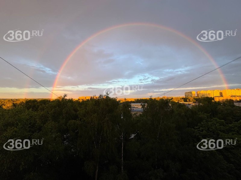 Радуга украсила небо над Подмосковьем