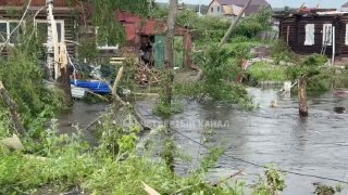 В городе Кушва Свердловской области началось наводнение из-за выхода реки из берегов