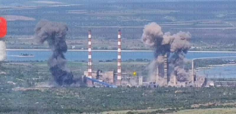 Авиаудары ФАБ с УМПК по Славянской ТЭС в Николаевке