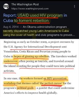 USAID обвиняют в использовании гуманитарных миссий для проведения разведывательных операций и смены режимов