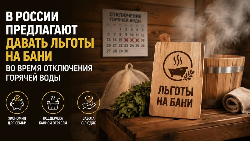 В России предложили вводить льготы на посещение бань во время отключения горячей воды