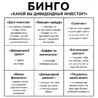 Интернет-пользователи создали «бинго» для дивидендных инвесторов Сбера