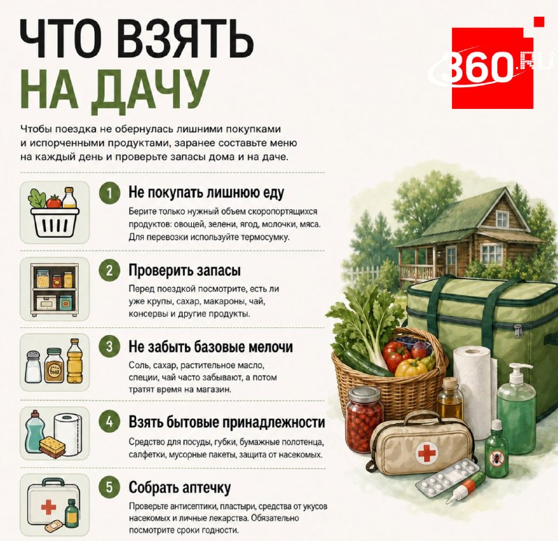 Советы по сборам на дачу