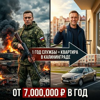 Лицо Алексея Навального использовали для генерации агитплаката вербовщиков