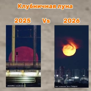 Клубничная луна взошла ночью