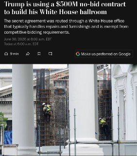 Администрация Трампа заключила контракт на строительство бального зала в Белом доме в обход тендера