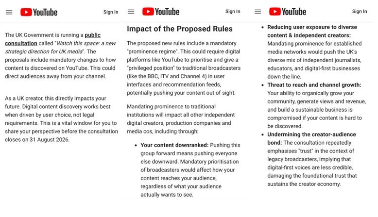Власти Великобритании намерены взять под контроль алгоритмы YouTube