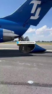В аэропорту столицы Кыргызстана приостановлены рейсы из-за аварийной посадки самолета