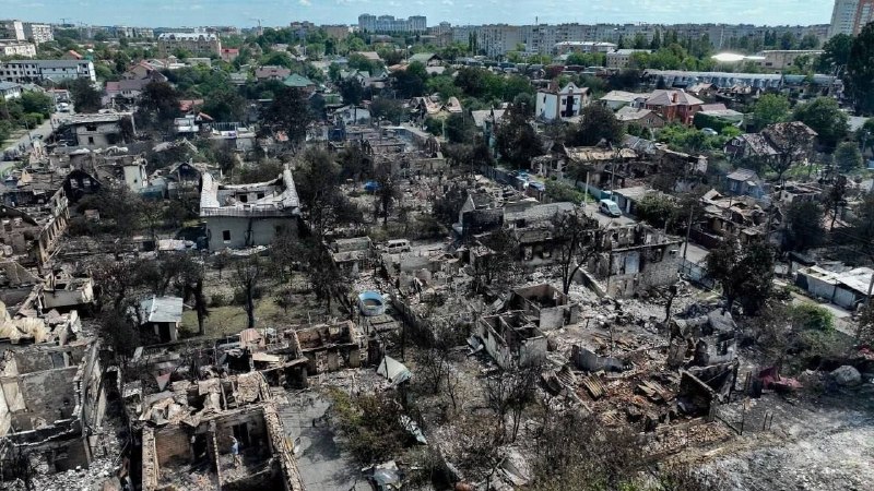 Последствия взрыва боеприпасов в жилой застройке Вишнёвого после фейерверка