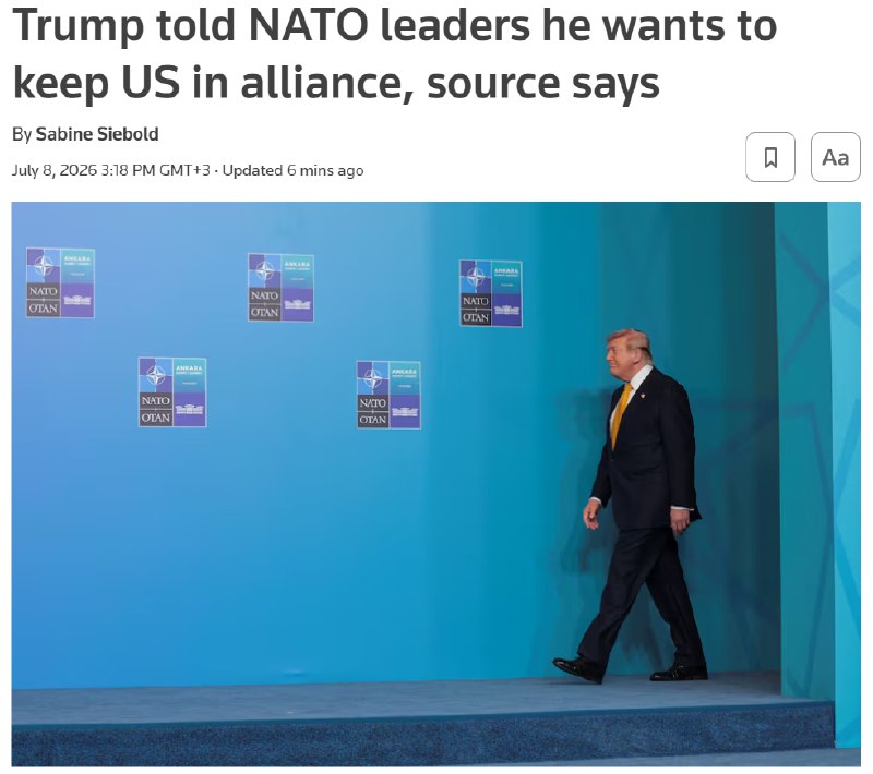Трамп заявил о желании сохранить участие США в НАТО и продолжить продажи оружия союзникам