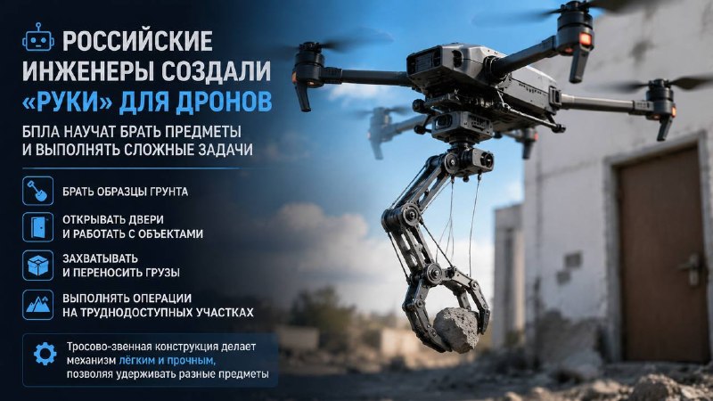 Российские инженеры создали «руки» для дронов