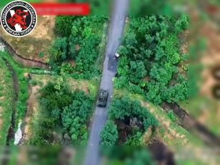 Штурмовики РШБр "Волки" уничтожили вражеский танк с помощью БПЛА