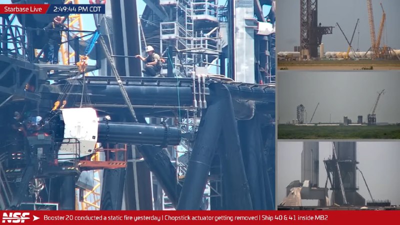 Замена актуаторов в Starbase может задержать возвращение Booster 20