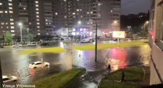Реки Уточкина и Королева вышли из берегов в Санкт-Петербурге