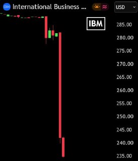Акции IBM упали на 25% из-за слабых показателей выручки
