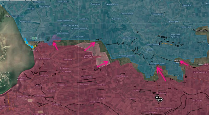 Обстановка на участке фронта: продвижение десанта и попытки противника закрепиться в Плавнях