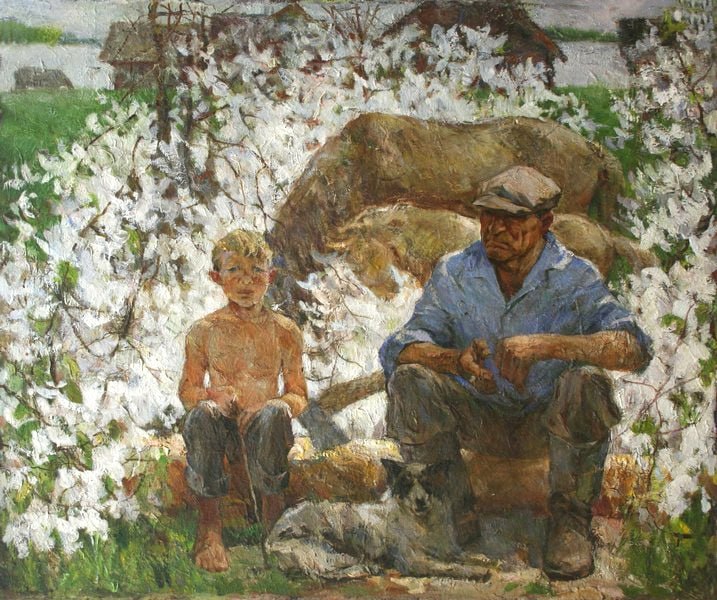 Картина Владимира Бичевого «Цветет черемуха» (1969–1980)