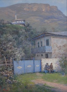 Картина Виталия Ветрова «Бабушки. В старом ауле. Верхняя Мара»