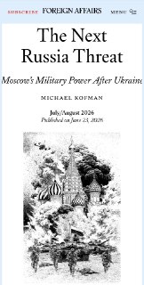 Критика статьи Foreign Affairs о «русской угрозе» и интересах США в Европе