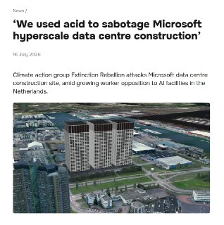 Экоактивисты пытаются сорвать строительство дата-центра Microsoft в Нидерландах
