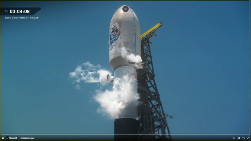 Подготовка к запуску Falcon 9 из Вандерберга перед стартом Starship