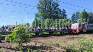 Пассажиров электрички под Санкт-Петербургом высадили на станции из-за технической поломки состава