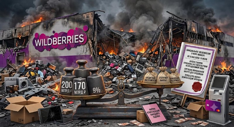 Wildberries отказался компенсировать стоимость товаров, уничтоженных в результате атак на склады