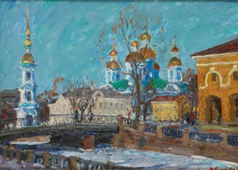 Этюд Ивана Сорокина "Крюков канал" переносит зрителей в сердце старого Петербурга.
