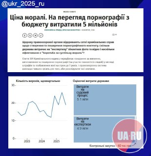В Украине государство потратило 5 млн гривен на просмотр порно для следствия.