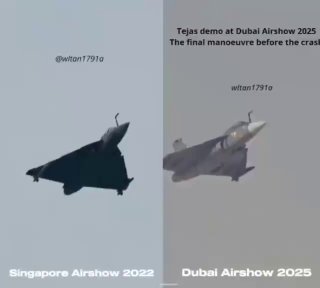 Сравнение маневров индийского истребителя Tejas на авиасалонах
