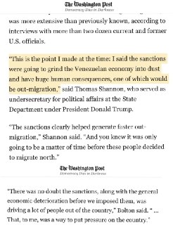 США намеренно разрушали экономику Венесуэлы санкциями