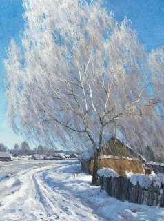 В Русском музее выставлена картина Станислава Брусилова "В зимнем хрустале"