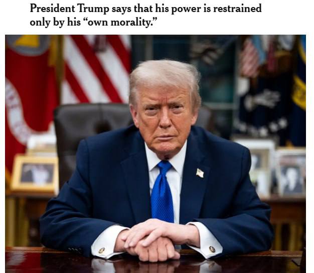Трамп о своей власти и морали