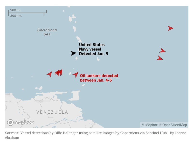 ВМС США преследуют нефтяные танкеры под санкциями у берегов Венесуэлы