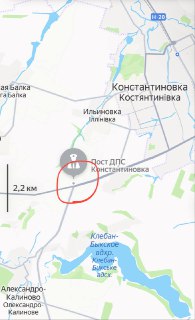 Военные действия в районе Константиновки