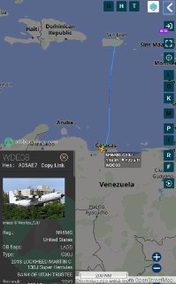 Самолет, связанный с ЦРУ, посетил Каракас