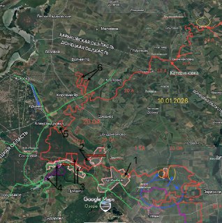 Сообщения с фронта о боях в районе Красно-Лиманска