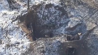 Несработавший дрон упал Xoxолу в ноги