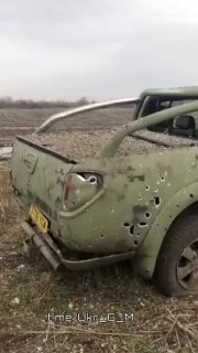 Поврежденный автомобиль ВСУ